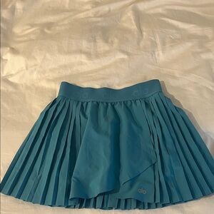 ALO Yoga Teal Pleated Mini Skirt